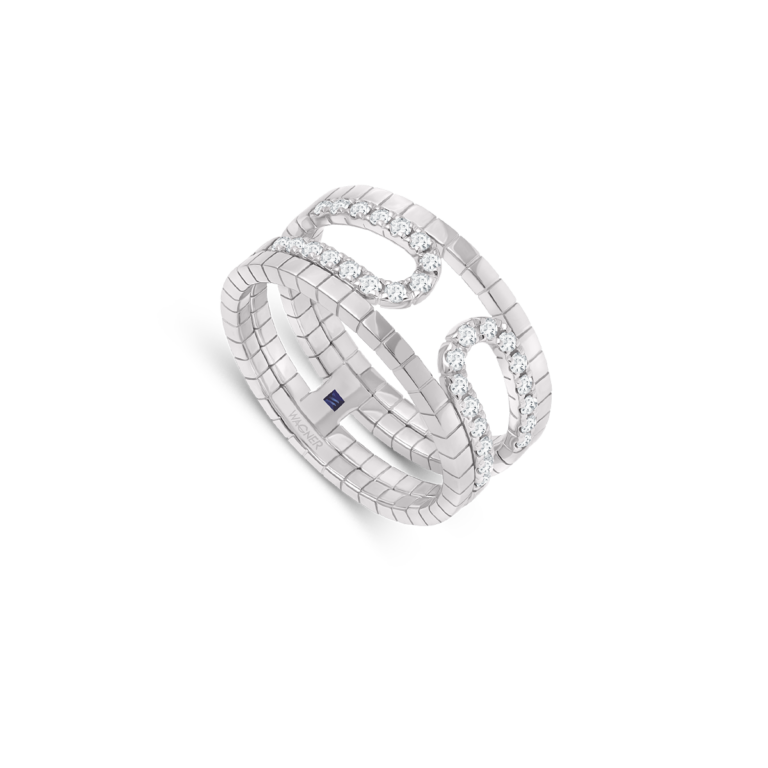 WAGNER_Rivière-Flow Collection_ring_18 kt white gold, 0.28 ct diamonds_from EUR 3220