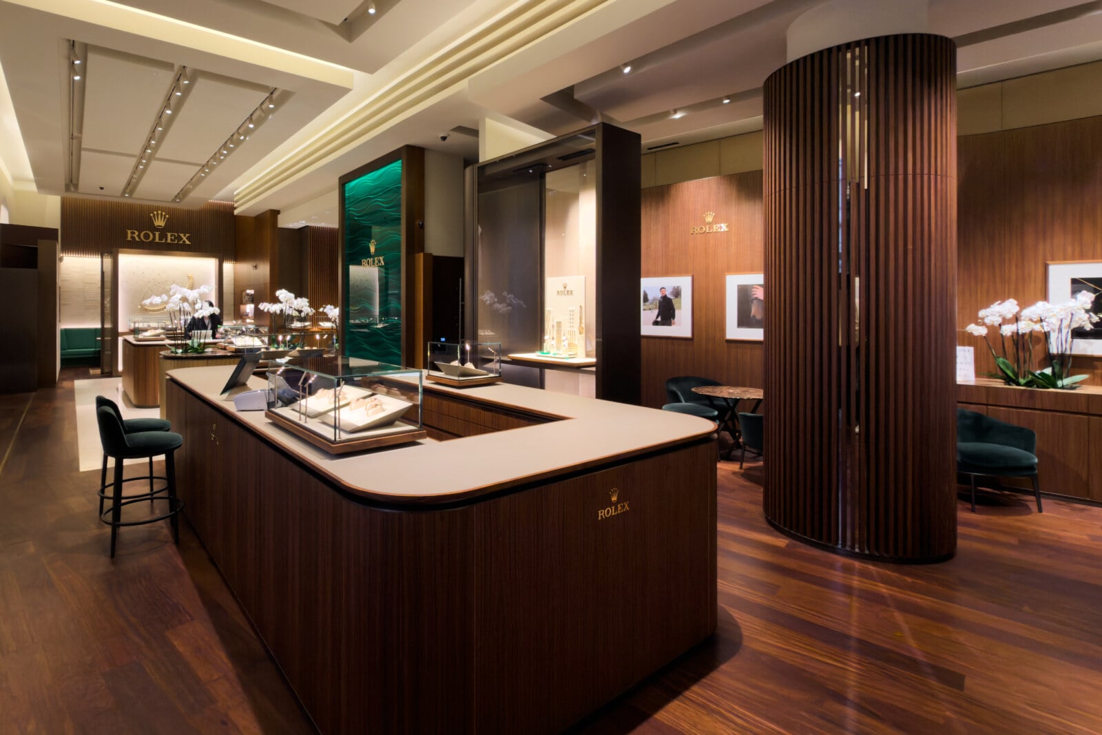 Interior of the Rolex Boutique by WAGNER in Vienna